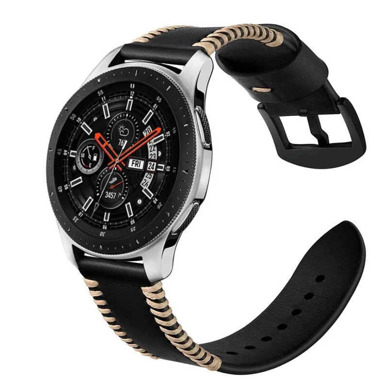 Haltbar Samsung Galaxy Watch (46mm) Echtes Leder armband