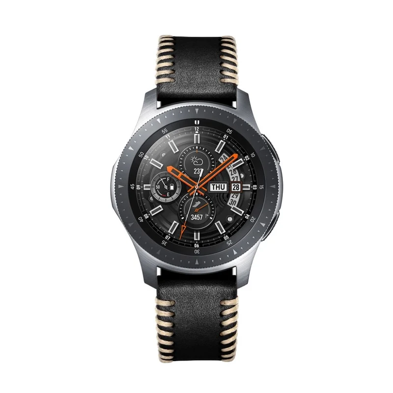 Haltbar Samsung Galaxy Watch (46mm) Echtes Leder armband