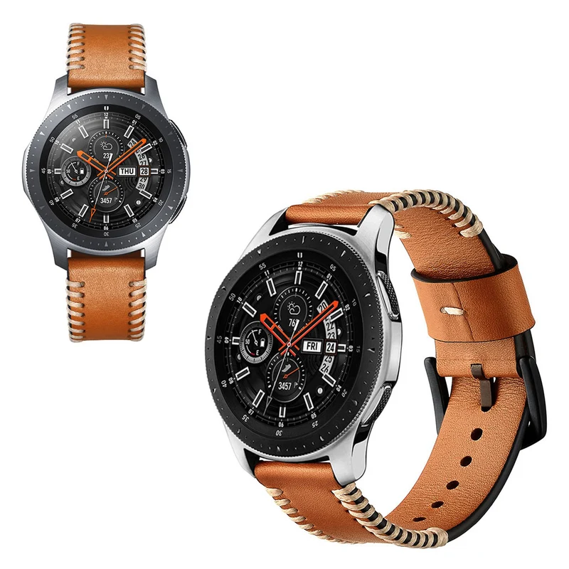 Haltbar Samsung Galaxy Watch (46mm) Echtes Leder armband