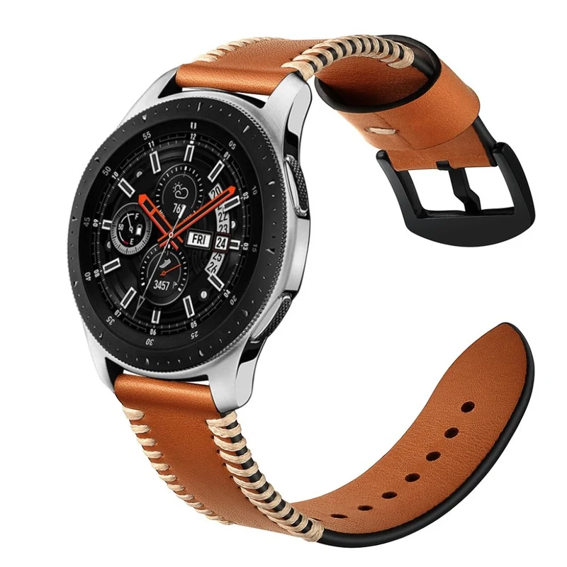 Haltbar Samsung Galaxy Watch (46mm) Echtes Leder armband