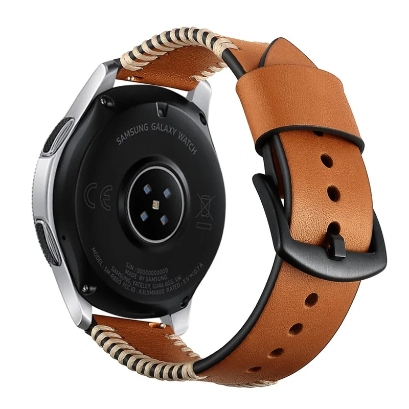 Haltbar Samsung Galaxy Watch (46mm) Echtes Leder armband