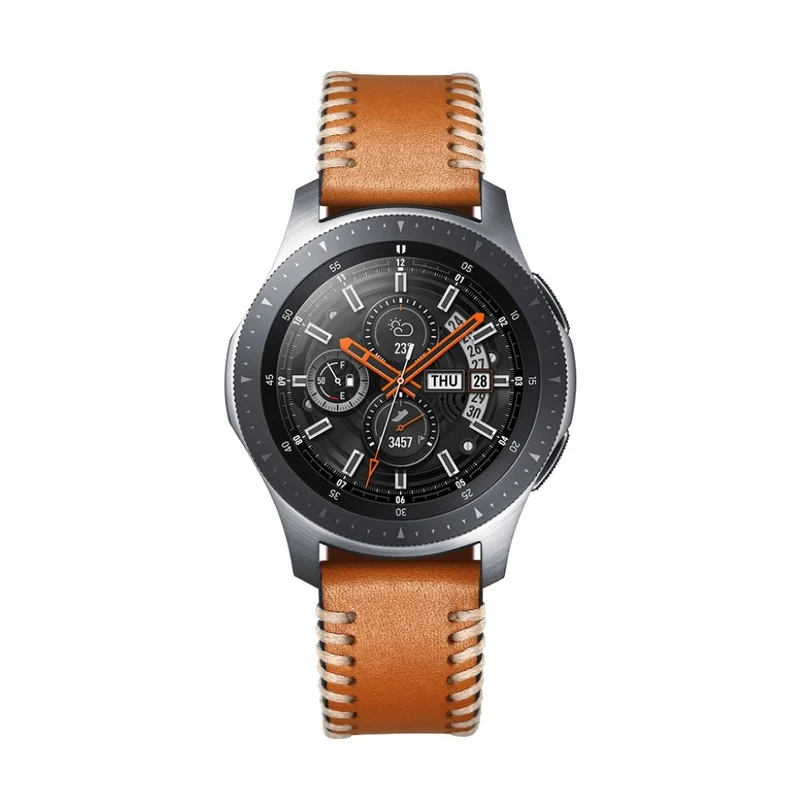 Haltbar Samsung Galaxy Watch (46mm) Echtes Leder armband