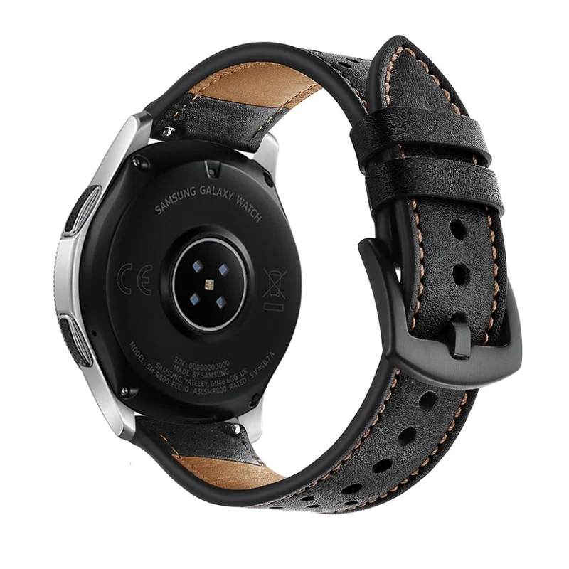 Modisch Samsung Galaxy Watch (46mm) Echtes Leder armband