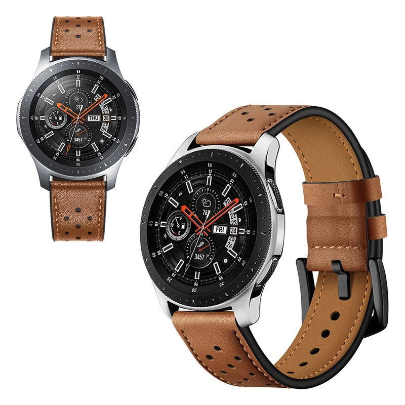 Modisch Samsung Galaxy Watch (46mm) Echtes Leder armband