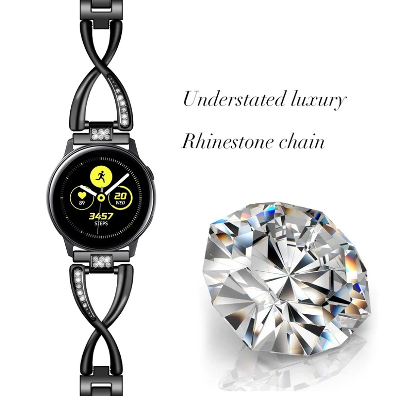 Süß Samsung Galaxy Watch (46mm) Metall und Strass armband