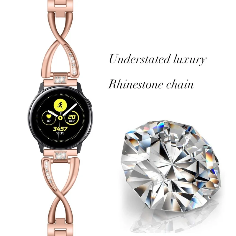Süß Samsung Galaxy Watch (46mm) Metall und Strass armband