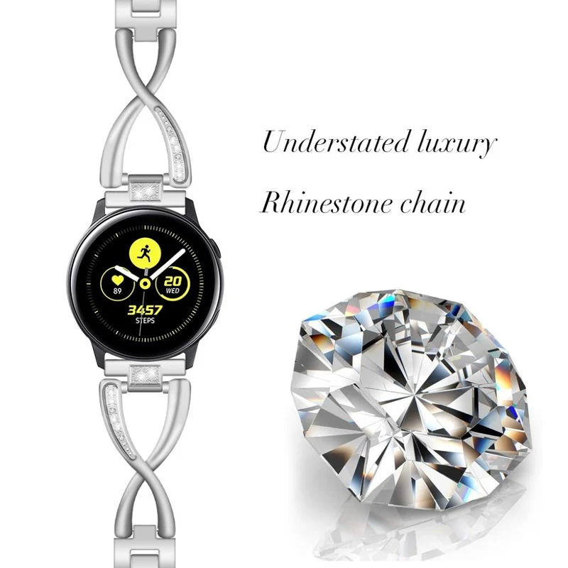 Süß Samsung Galaxy Watch (46mm) Metall und Strass armband