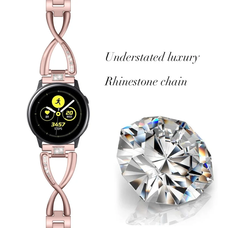 Süß Samsung Galaxy Watch (46mm) Metall und Strass armband