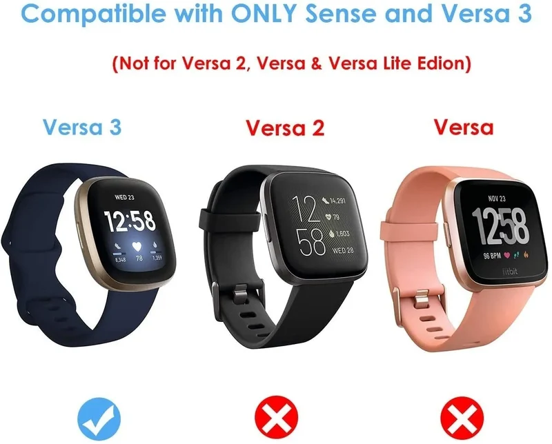 Fitbit Versa 3 gewebtes Nylon Schnallenband (Schwarz-Weiß-Grau)