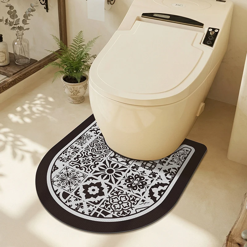 Florales Muster Toilettenteppich