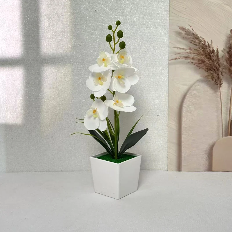 Elegante künstliche Orchideenpflanze für Tischdekoration Zuhause