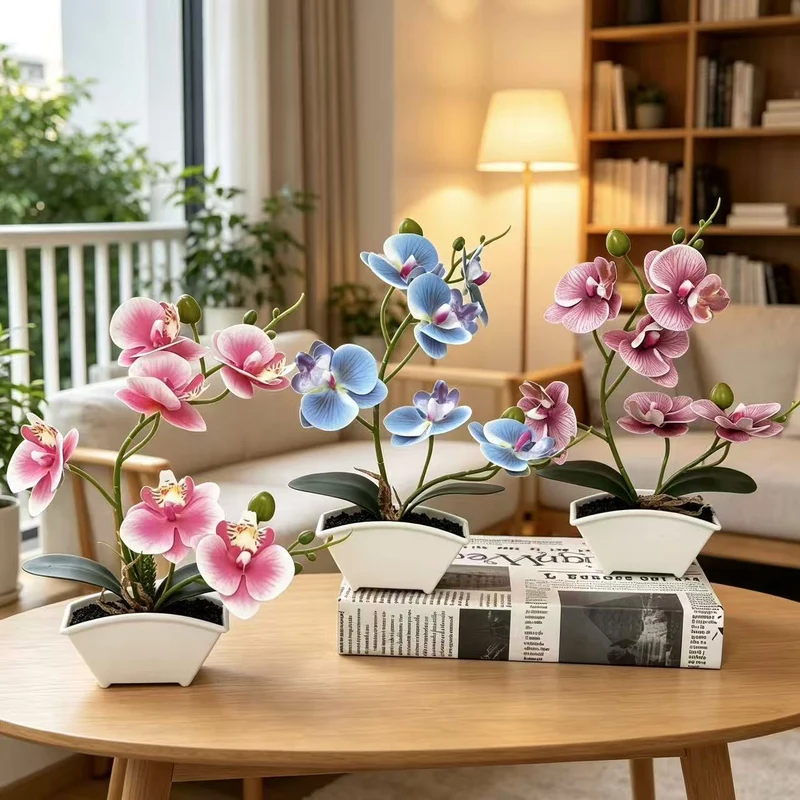 Elegante künstliche Orchideenpflanze für die Wohnkultur drinnen