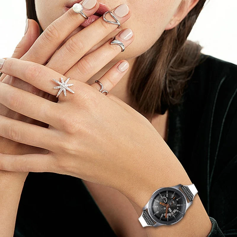 Süß Fossil Gen 5 Carlyle HR Echtes Leder und Strass armband
