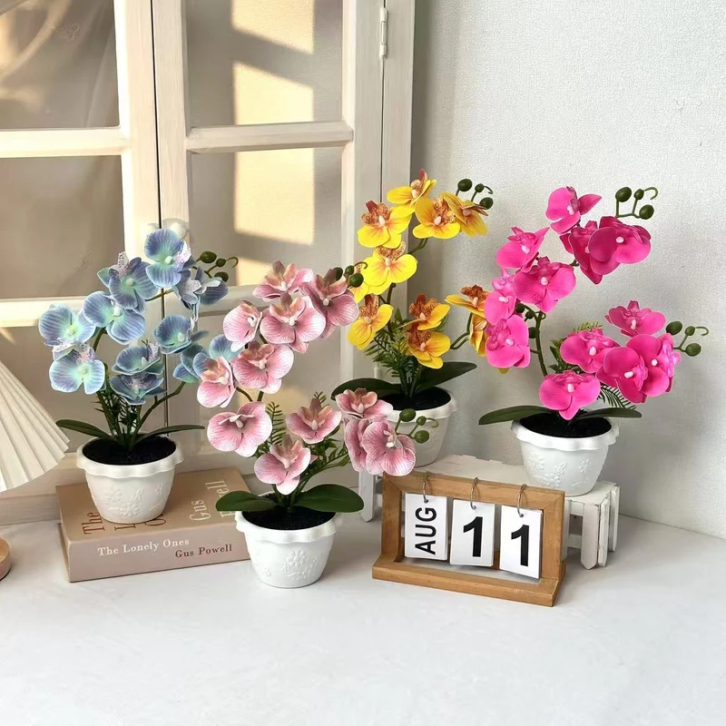 Elegante Künstliche Orchideen Blumenarrangement für die Innendekoration Zuhause