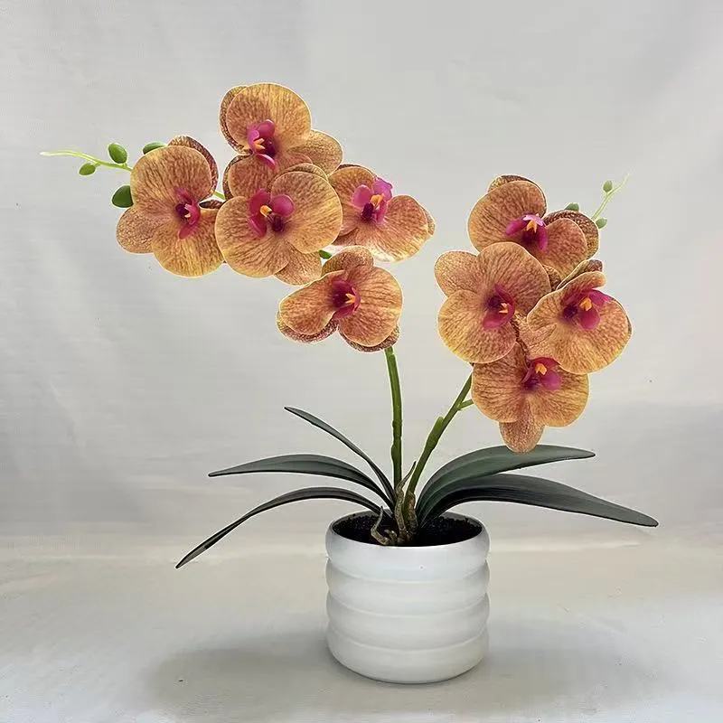 Elegante künstliche Orchideenblumenarrangement für die Wohnkultur