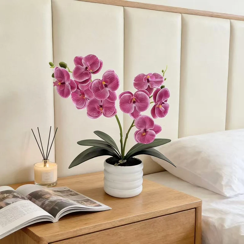 Elegante künstliche Orchideenblumenarrangement für die Wohnkultur