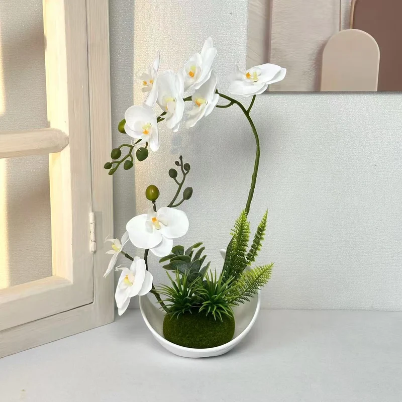 Elegante künstliche Orchideen-Blumenanzeige