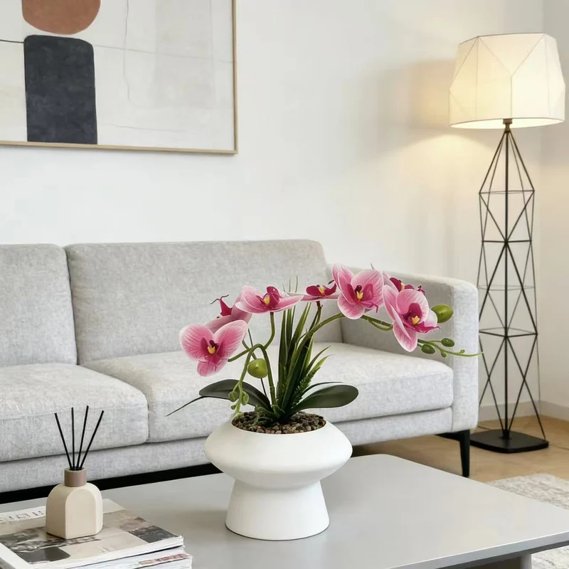 Elegante künstliche Orchideen-Blumenarrangement