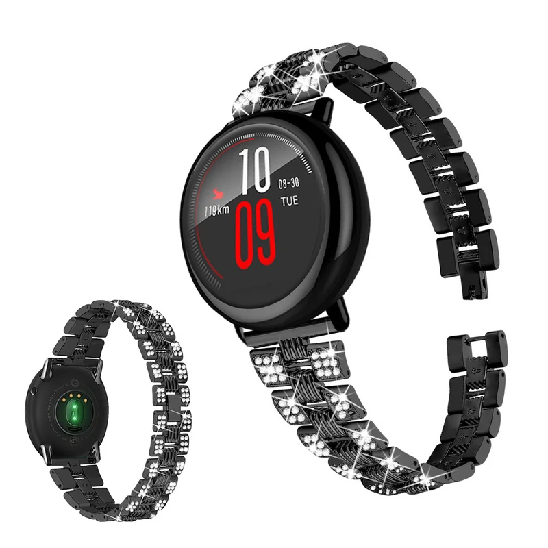 Supersauber Amazfit Youth Metall und Strass armband