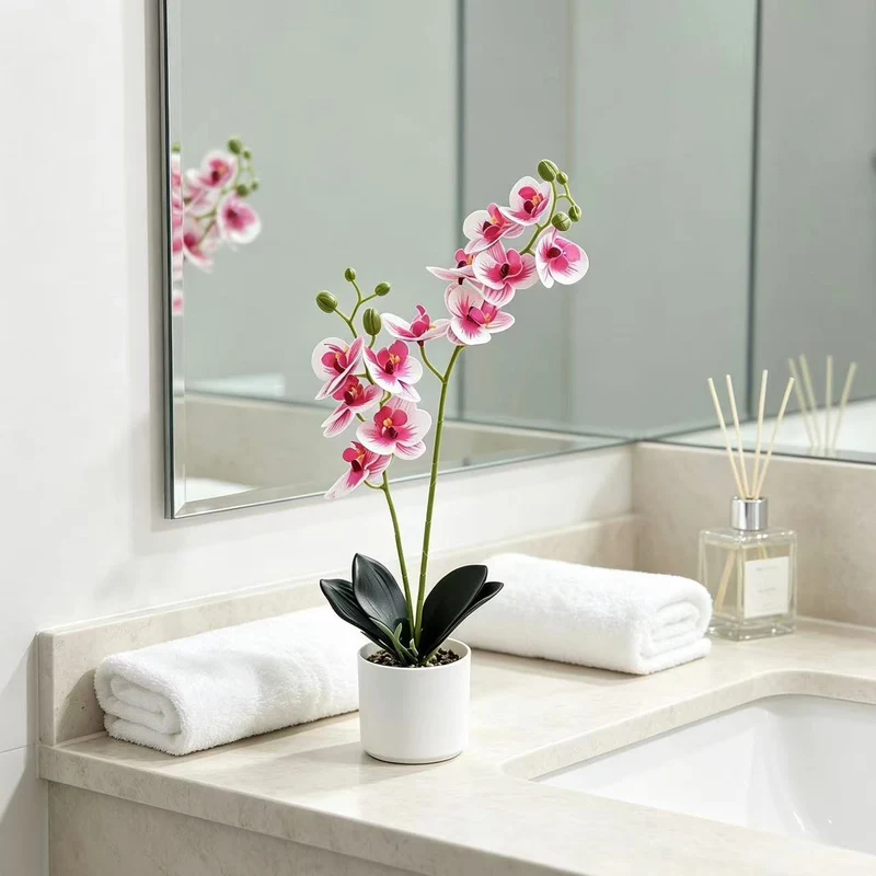 Lebensechte Orchidee Home-Dekor