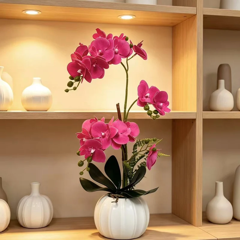 Elegante künstliche Orchideenarrangement für die Innenraumdekoration