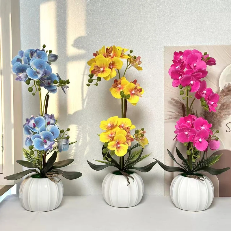Elegante künstliche Orchideenarrangement für die Innenraumdekoration