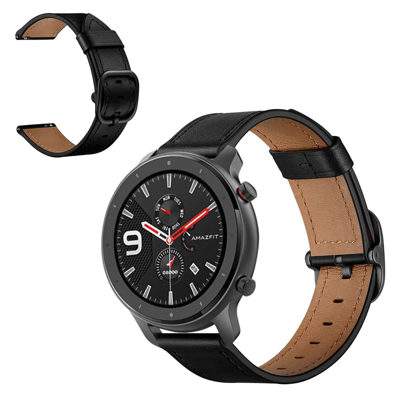 Mega angenehm Amazfit GTR 47mm Echtes Leder armband