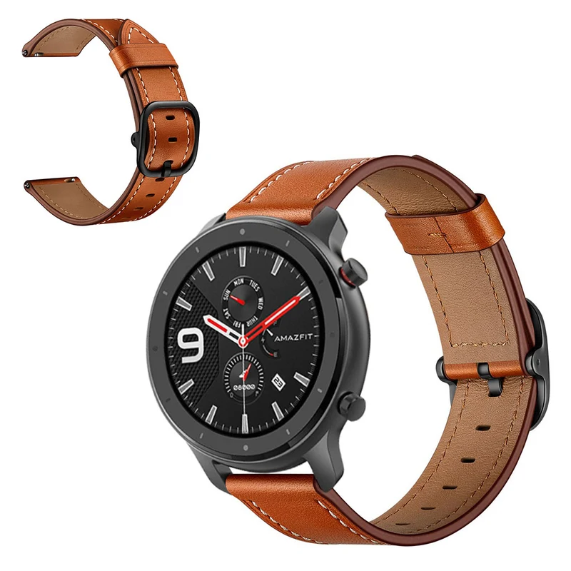 Mega angenehm Amazfit GTR 47mm Echtes Leder armband