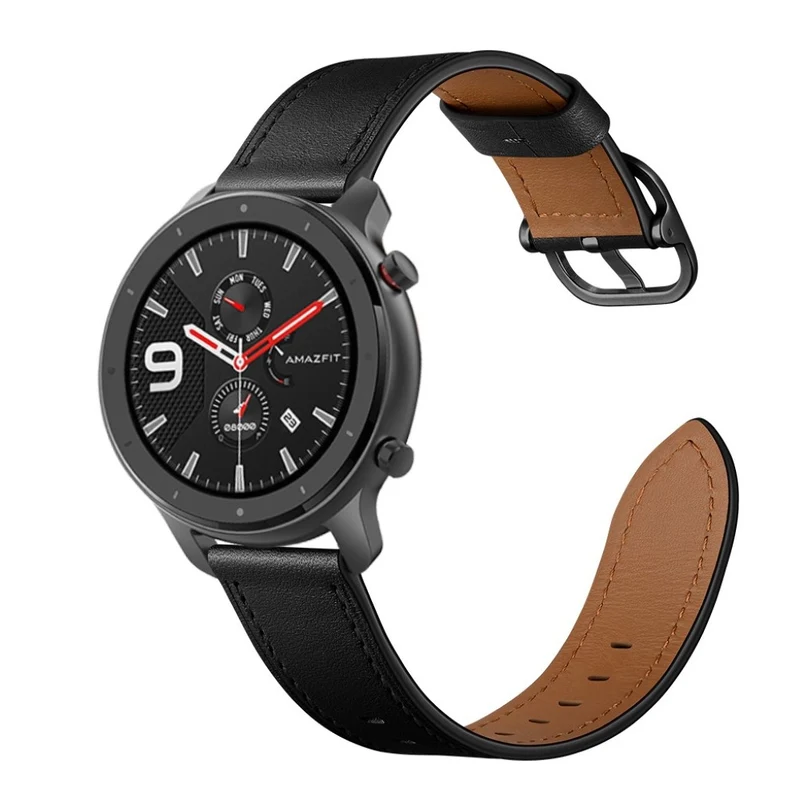 Mega angenehm Amazfit GTR 47mm Echtes Leder armband
