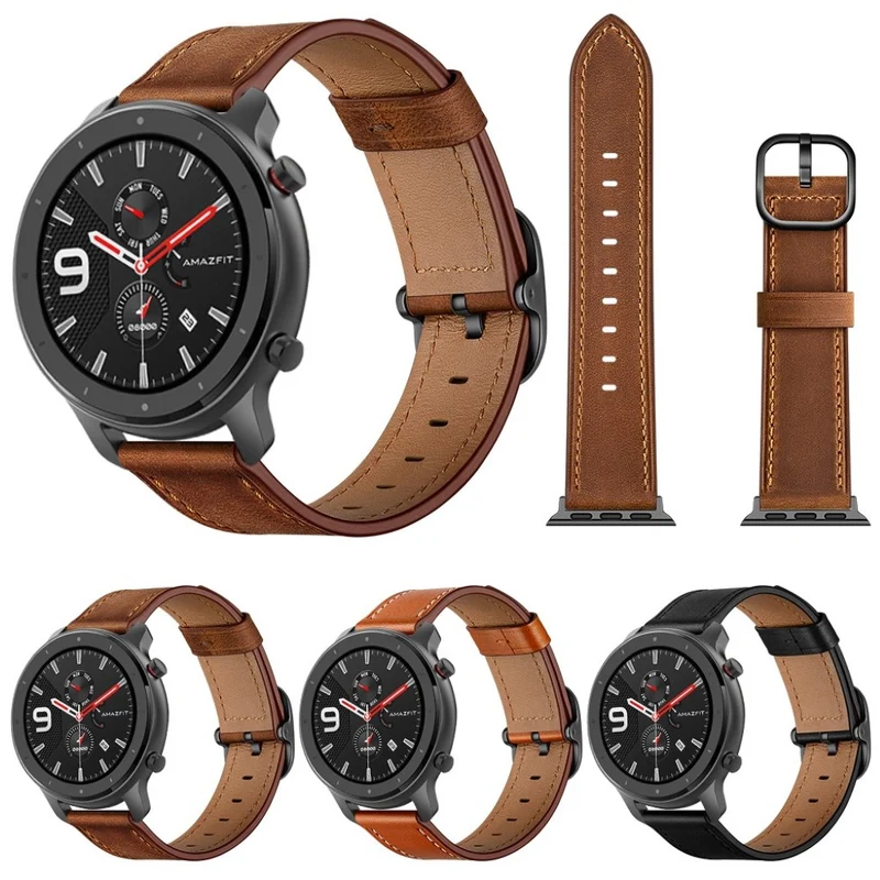 Mega angenehm Amazfit GTR 47mm Echtes Leder armband