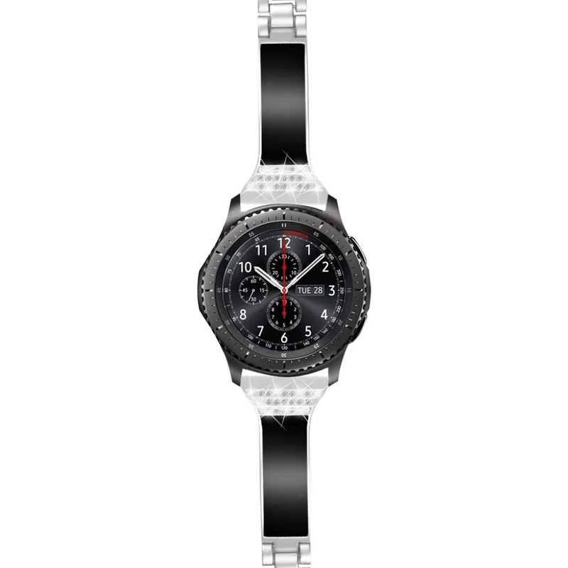 Samsung Gear S3 Frontier / Samsung Galaxy Watch (46mm) Metall und Strass armband