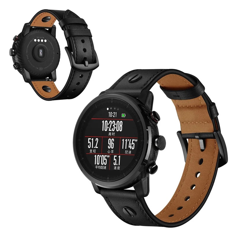 Samsung Gear S3 / Samsung Galaxy Watch (46mm) Echtes Leder armband