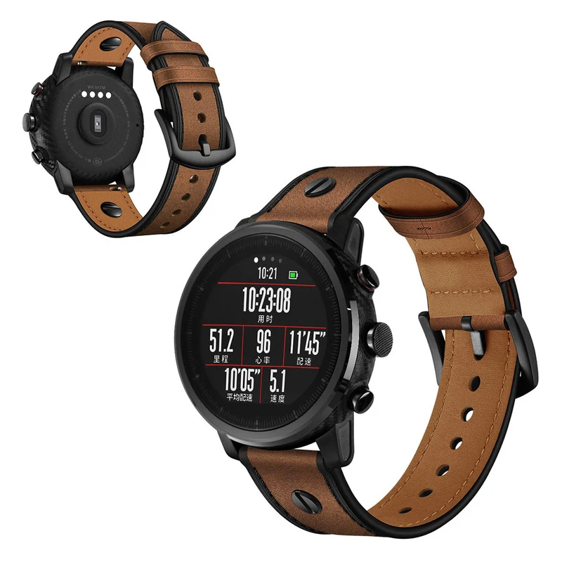 Samsung Gear S3 / Samsung Galaxy Watch (46mm) Echtes Leder armband