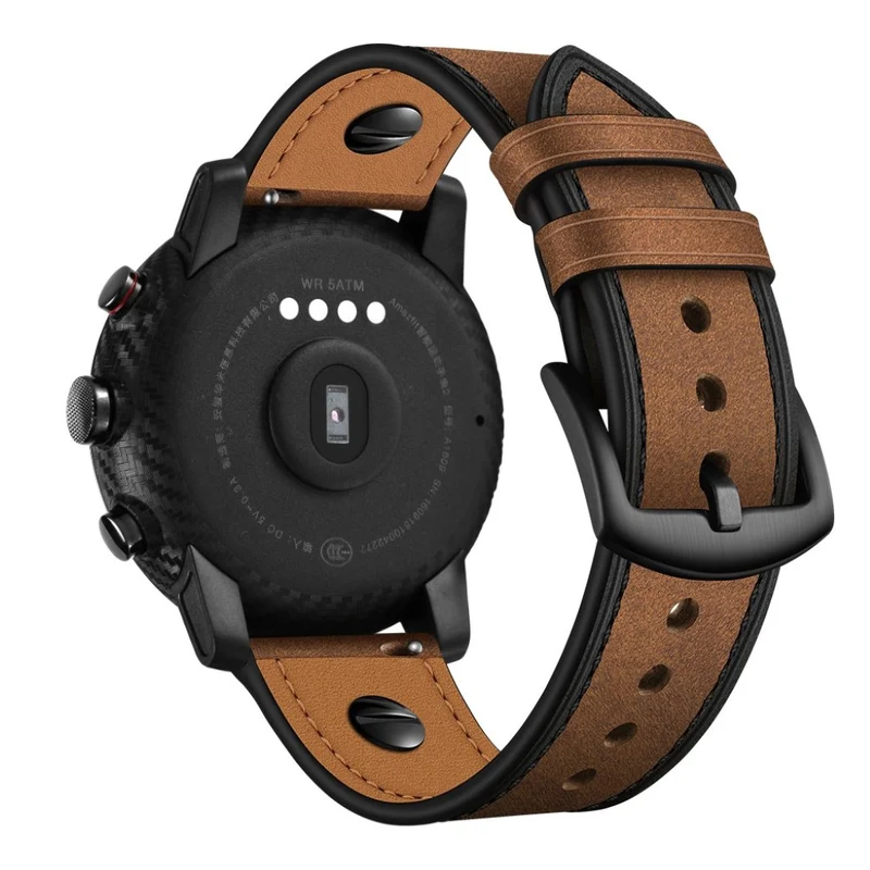 Samsung Gear S3 / Samsung Galaxy Watch (46mm) Echtes Leder armband