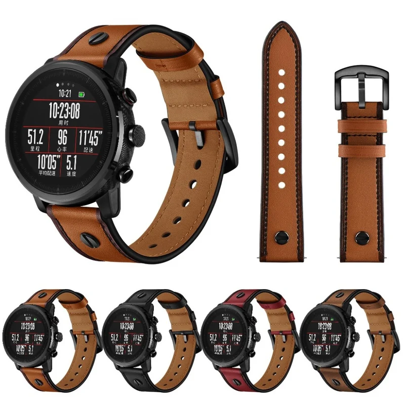 Samsung Gear S3 / Samsung Galaxy Watch (46mm) Echtes Leder armband