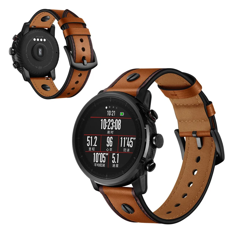 Samsung Gear S3 / Samsung Galaxy Watch (46mm) Echtes Leder armband