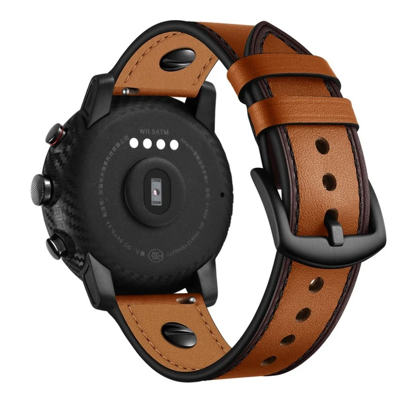Samsung Gear S3 / Samsung Galaxy Watch (46mm) Echtes Leder armband