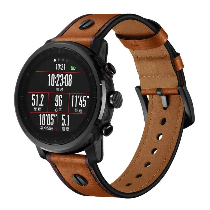 Samsung Gear S3 / Samsung Galaxy Watch (46mm) Echtes Leder armband