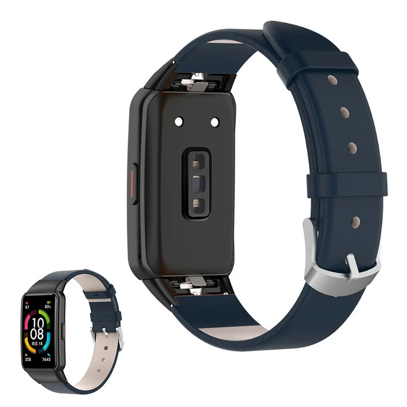 Super zuverlässig Honor Band 6 Echtes Leder armband