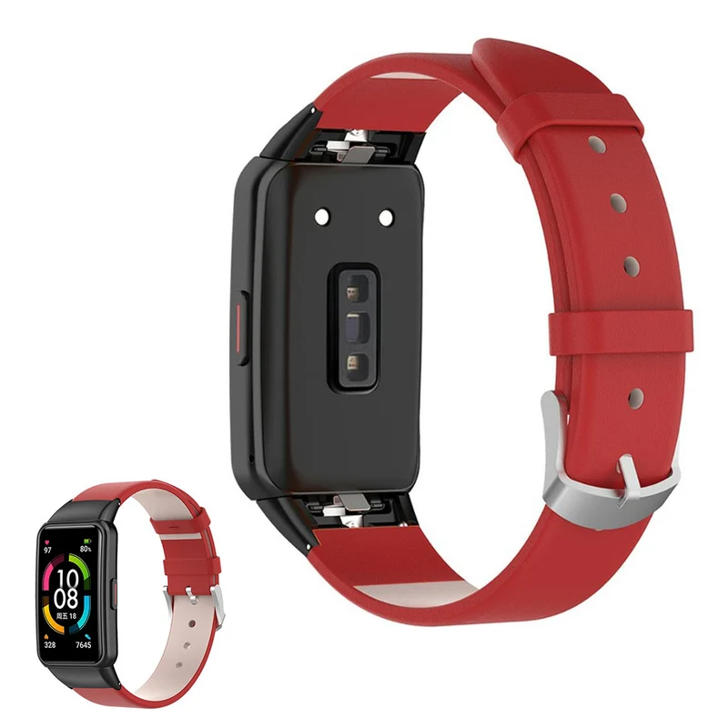 Super zuverlässig Honor Band 6 Echtes Leder armband