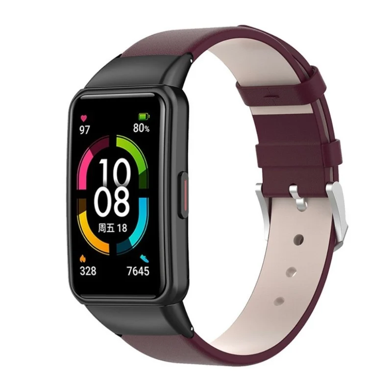 Super zuverlässig Honor Band 6 Echtes Leder armband