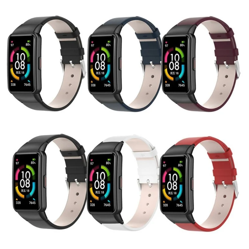 Super zuverlässig Honor Band 6 Echtes Leder armband