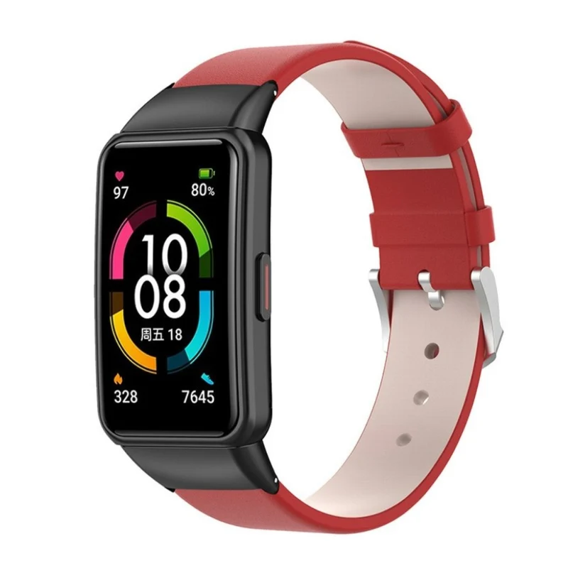 Super zuverlässig Honor Band 6 Echtes Leder armband