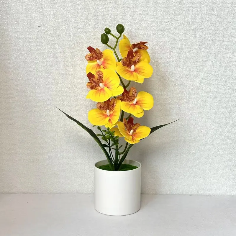 Lebensechte Orchideenblumen-Dekoration
