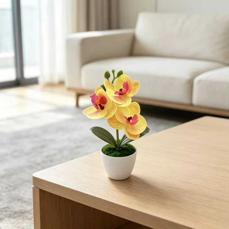 Lebensechte Orchideenblumenarrangement