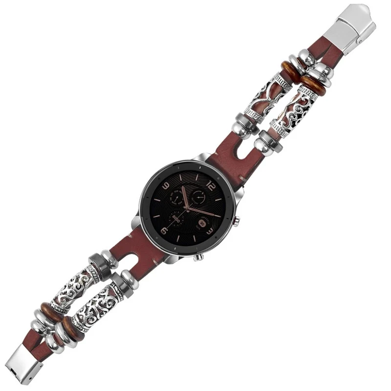 Sehr schön Amazfit GTR 42mm Echtes Leder und Metall armband