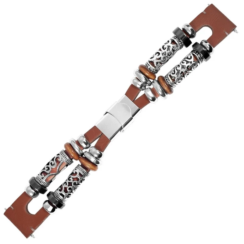 Sehr schön Amazfit GTR 42mm Echtes Leder und Metall armband