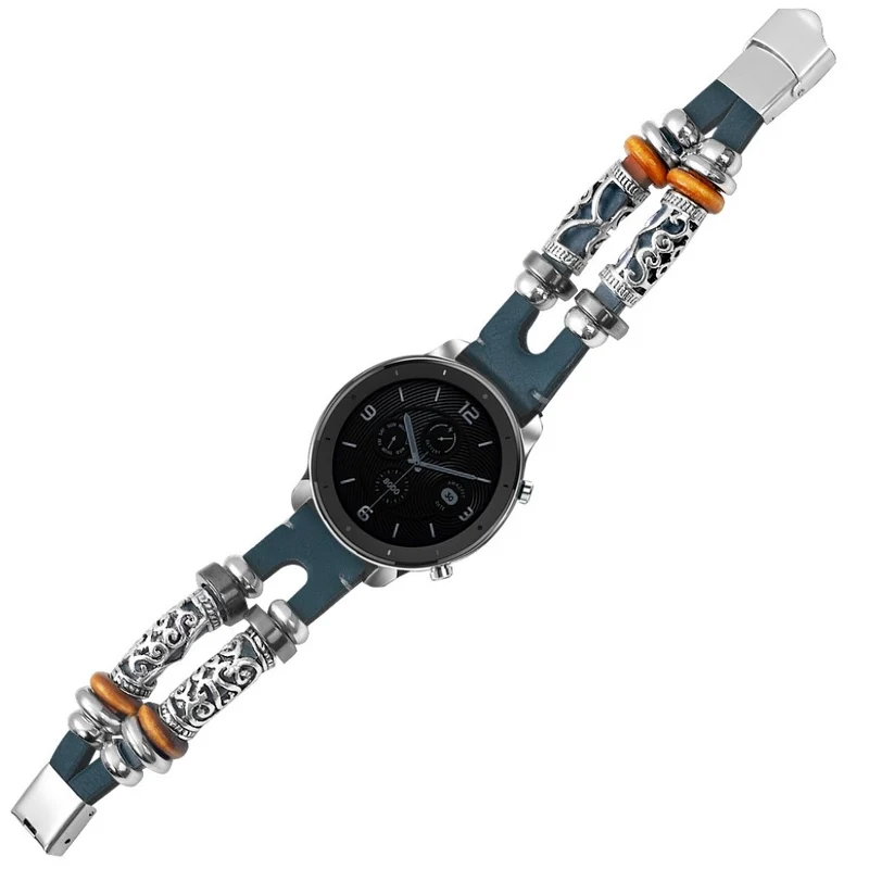 Sehr schön Amazfit GTR 42mm Echtes Leder und Metall armband