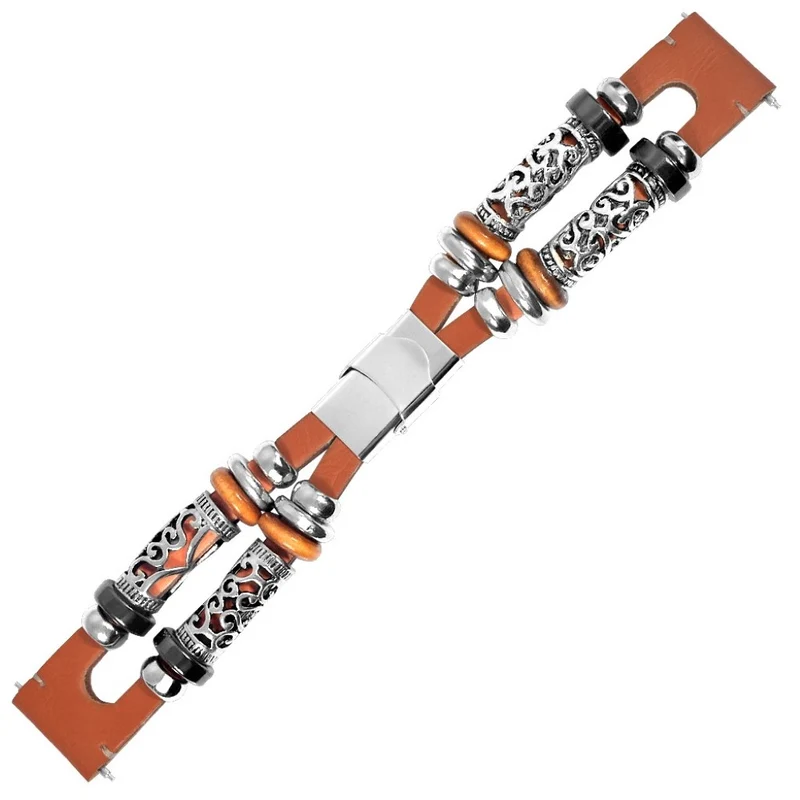 Sehr schön Amazfit GTR 42mm Echtes Leder und Metall armband