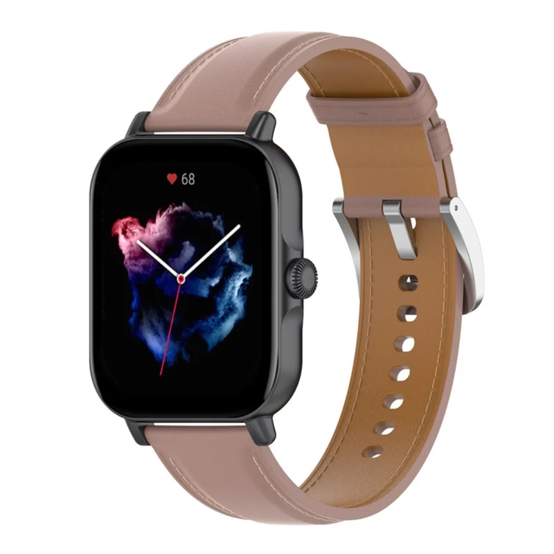 Mega gut Amazfit GTS 3 / Amazfit Bip U Echtes Leder armband